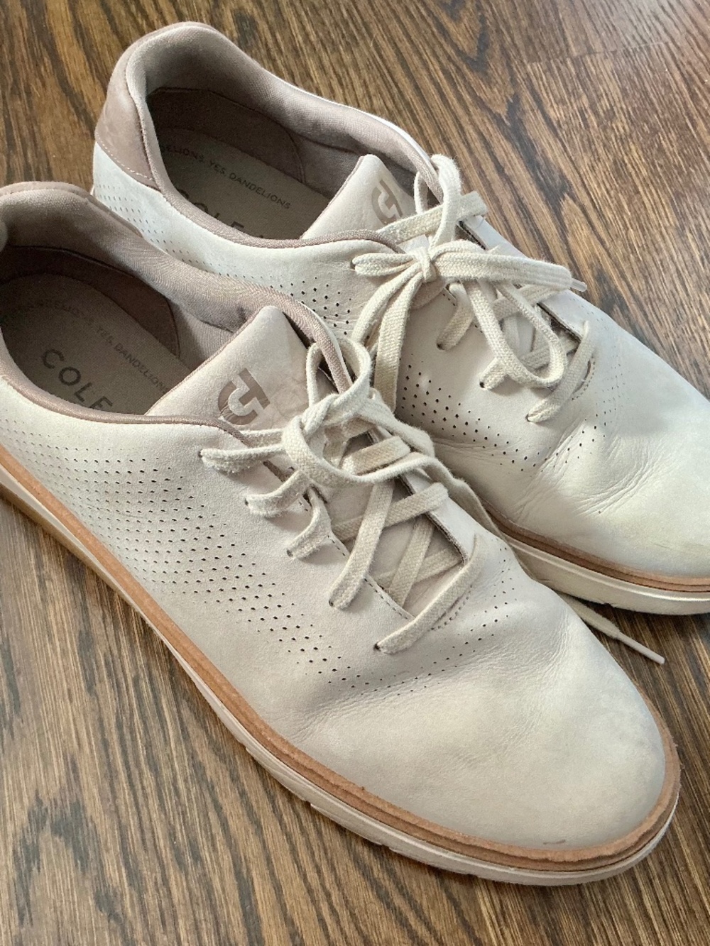 Cole Haan Men's Flowerflex Laser Sneakers Beige Suede Size 11.5